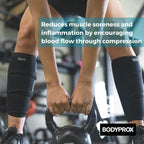 Buy now Bodyprox Calf Support Brace 2 Pack, Adjustable Shin Splint Compression Calf Wrap at indiglob india