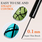 Authentic Double Rhythm 15 Ml Metallic Gel Liner features a 0.1 mm brush for precise application and designs.