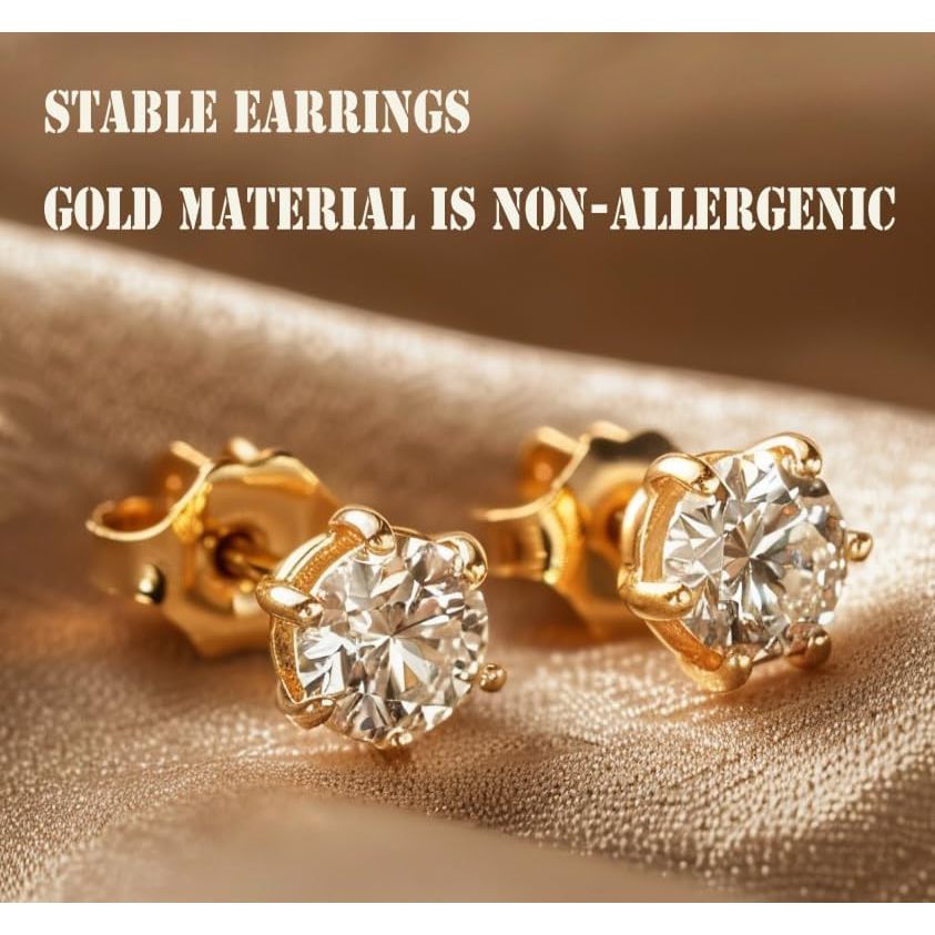 Buy now COOLJOY 14K Gold Earring Backs Ear Locking 6 Piece for Stud Ear Rings 3 Pairs at indiglob india