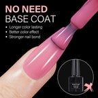AILLSA Short Almond Nail Tips come in a 450PCS set featuring a vibrant shade. No base coat needed for long-lasting color.
