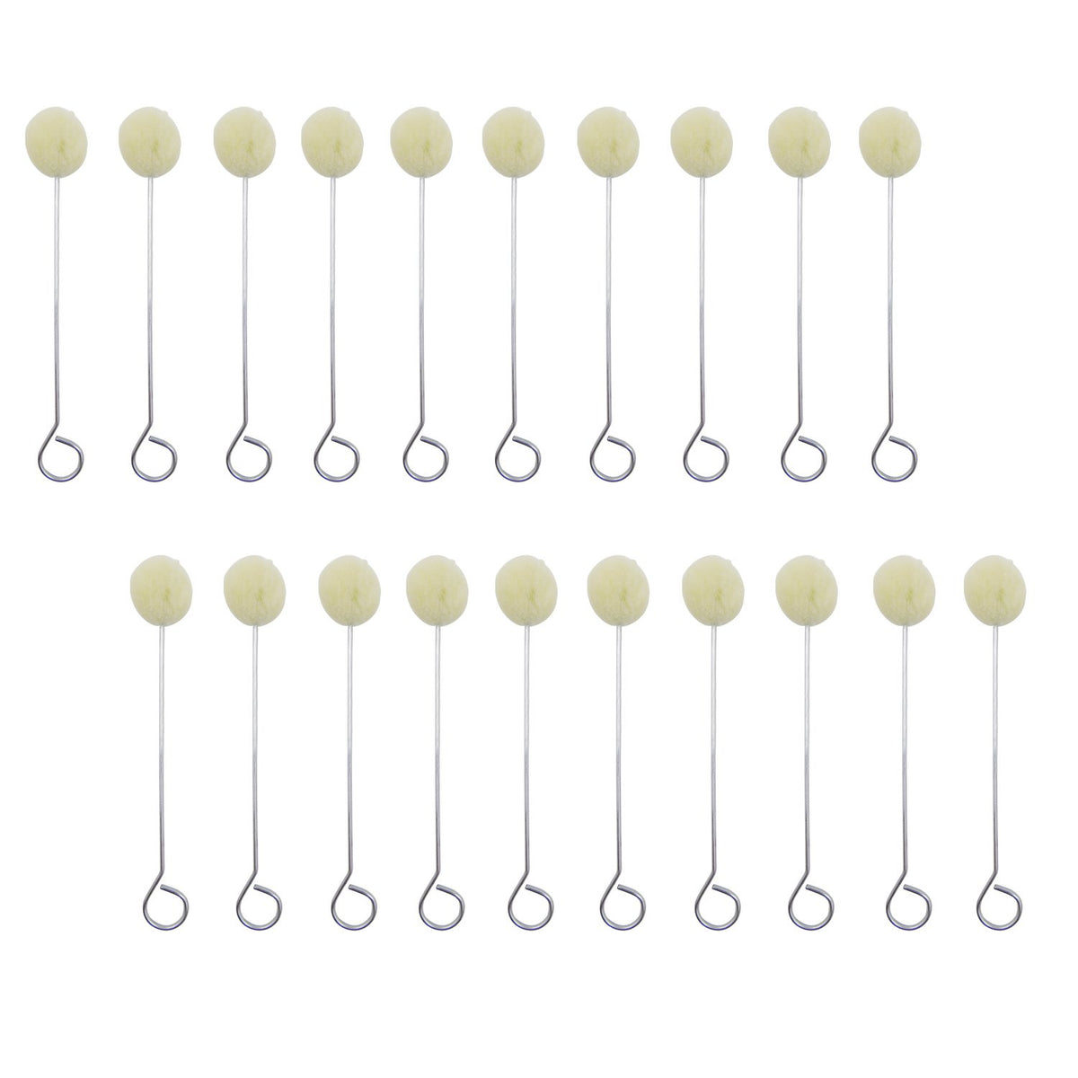 100 Packs Wool Daubers Ball Brush Leather Dye Tool with Metal Handle for DIY Crafts Projects