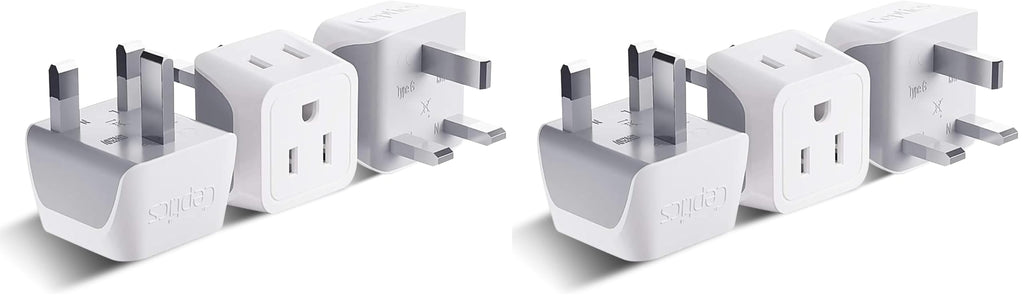Buy now Ceptics Schuko Germany, France Plug Adapter, Dual Input - Ultra Compact Light Weight - Usa to Russia, South Korea Travel Adaptor Plug - Type E/F (3 Pack) at indiglob india