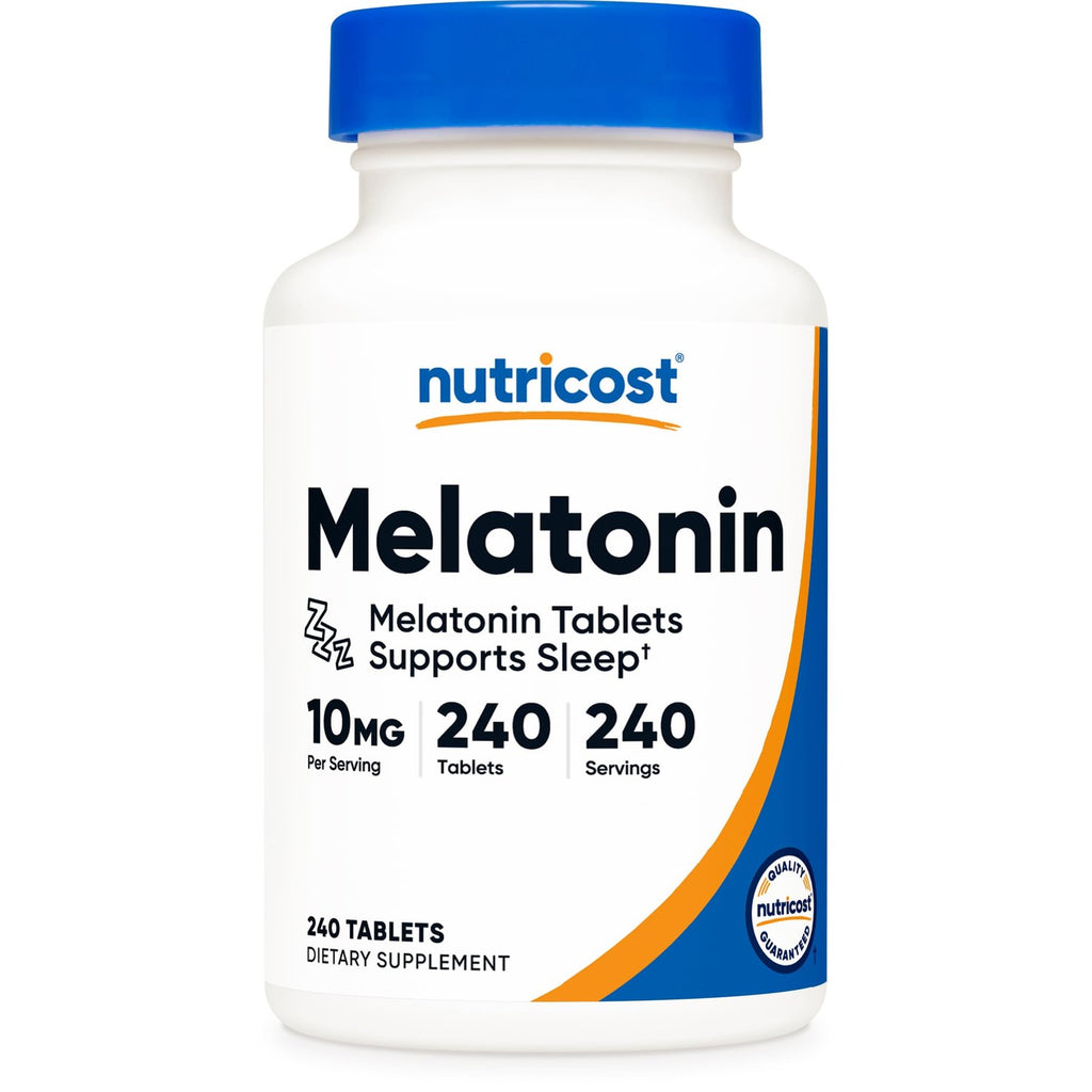 Nutricost Melatonin (10mg) 240 Tablets, Gluten-Free, GMO-Free