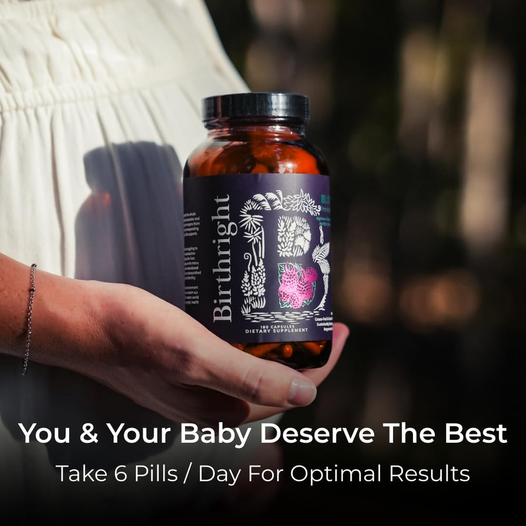 Birthright Bloom Prenatal Vitamins – Whole Food, Grass-Fed Liver, 180 Count