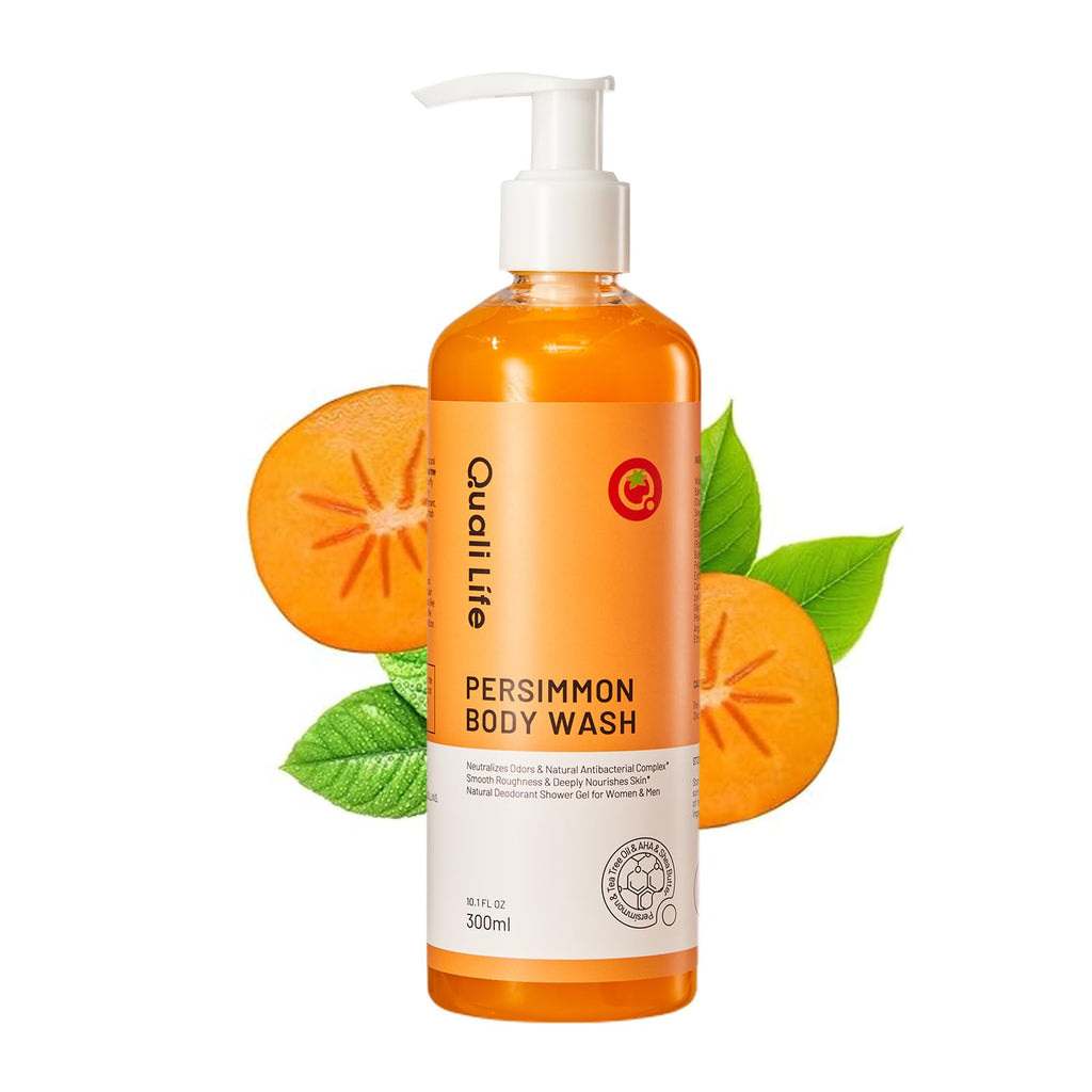 Persimmon Body Wash for Old People Smell, Natural Deodorant Bar Soap for Strong Odor Smelly Feet Remove, Deep Cleansing Body Deodorizing for Eliminating Odor, Kids Safe