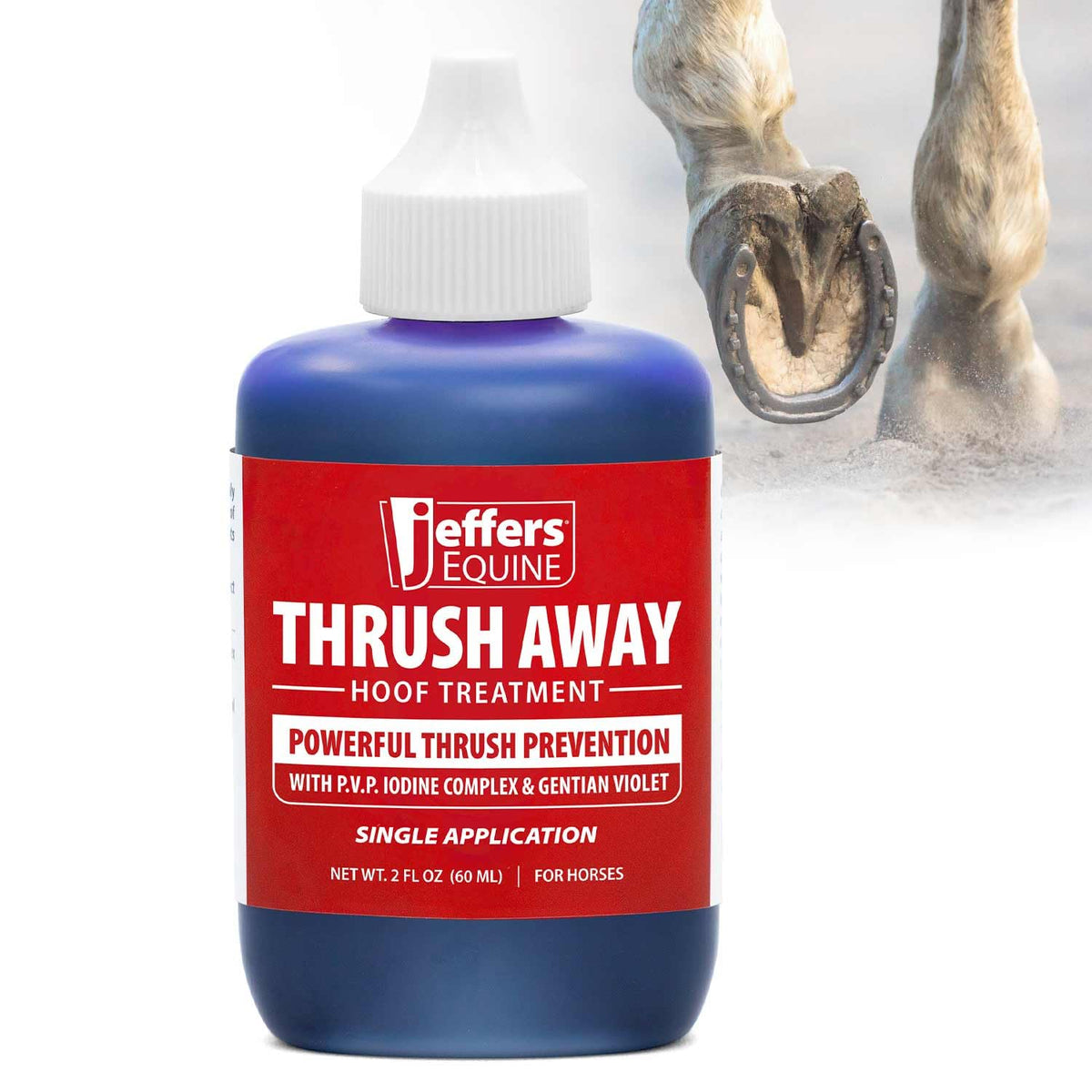 Jeffers Equine Thrush Away 2 oz Iodine Hoof Treatment for Horses