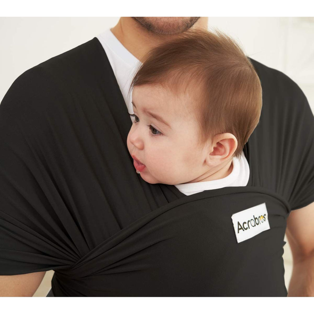 Buy now Acrabros Baby Wrap Carrier,Hands Free Baby Carrier Sling,Lightweight,Breathable,Softness,Perfect for Newborn Infants and Babies Shower Gift,Black at indiglob india
