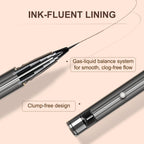 JUDYDOLL Ultra-Fine Liquid Eyeliner-Precision Tip for Wing Line, Smudge-Proof, Quick-Drying, Waterproof, Easy to Get Inner Corner Lined, Hooded Eyes-Friendly (#01 Black)