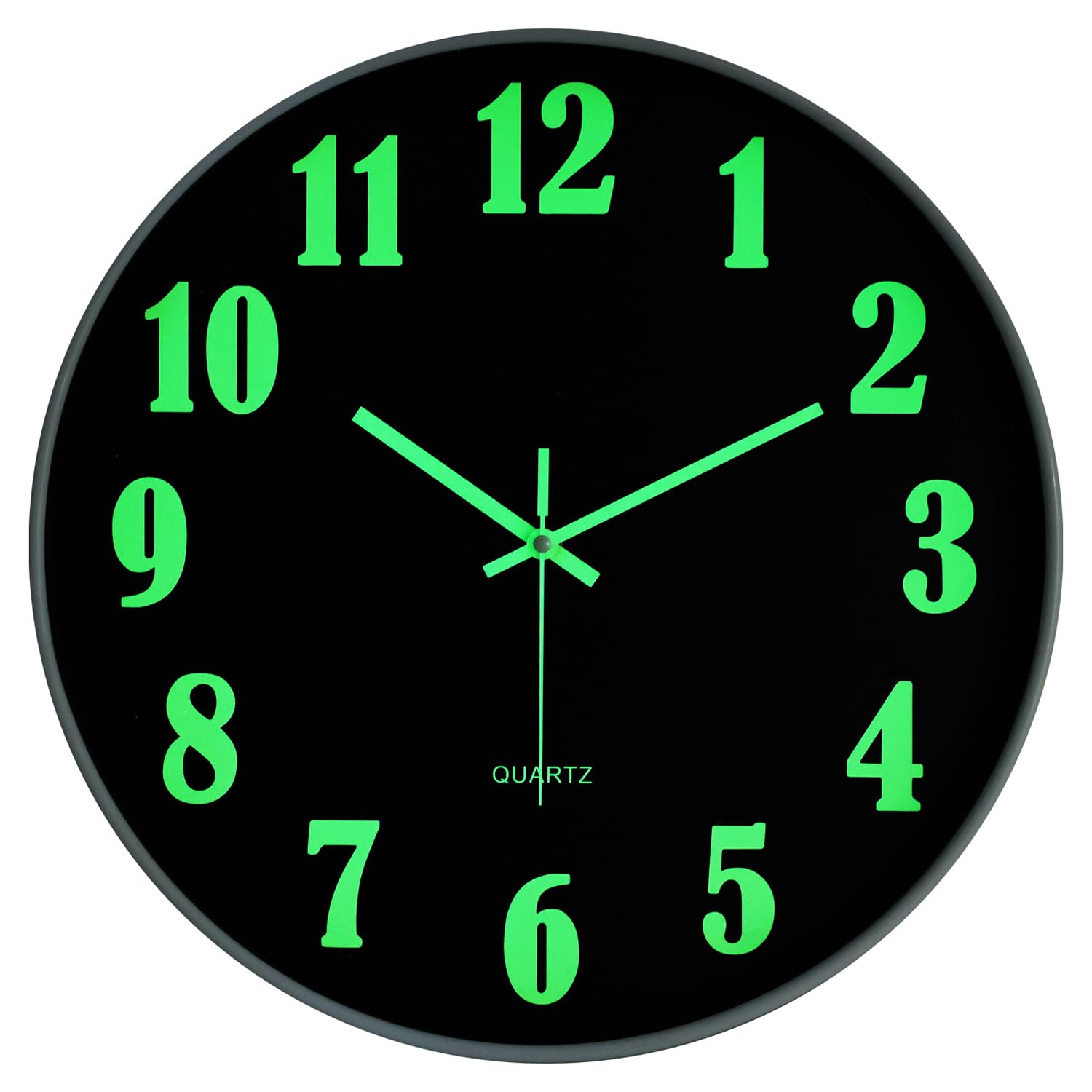Buy now JoFomp Glow in The Dark Clock, 12 Inch Modern Silent Non Ticking Wall Clocks Battery Operated, Night Light Wall Clock for Living Room Decor, Wall Clock Decorative for Kitchen Bedroom (Green) Black 16 INCH at indiglob india