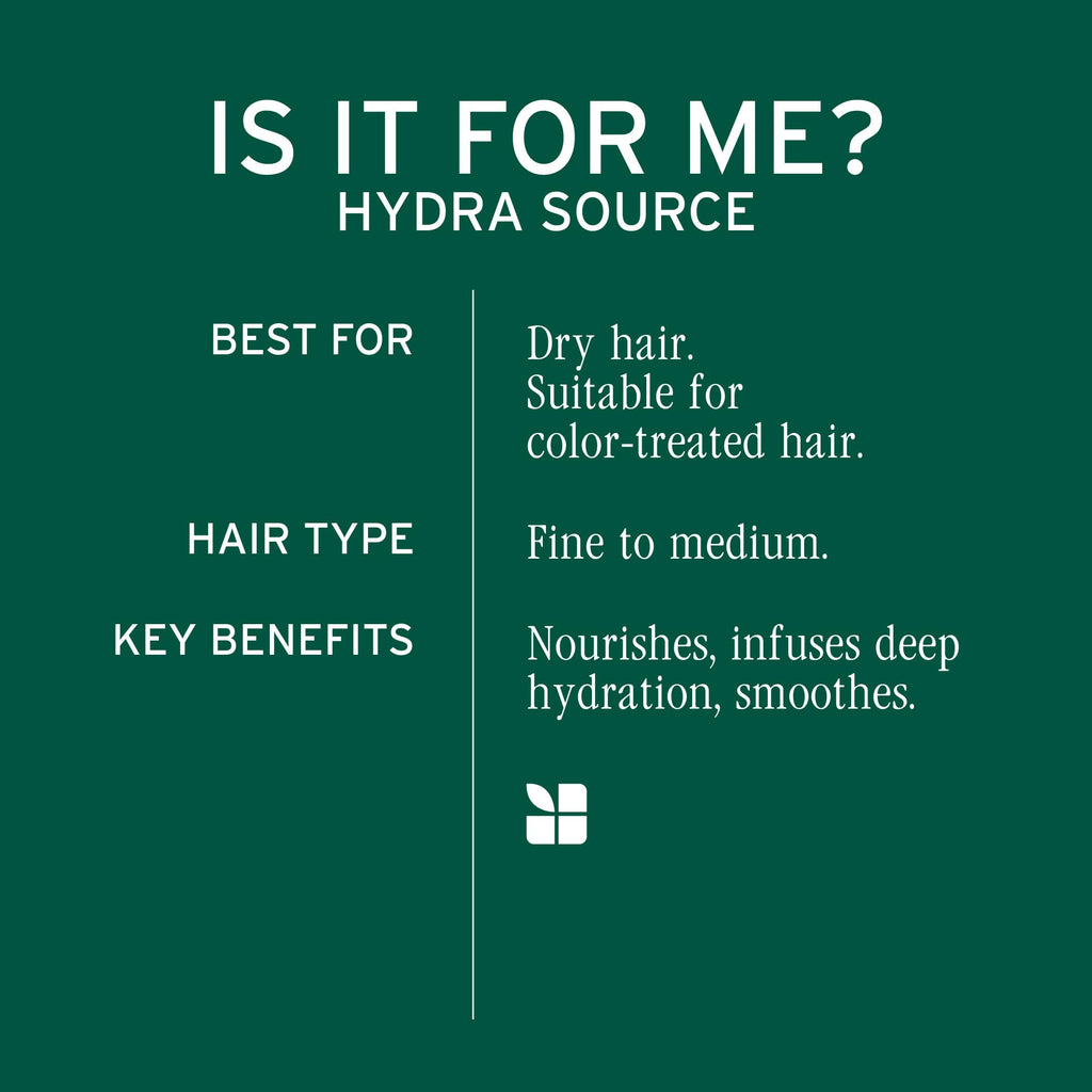 Biolage Hydra Source Shampoo – For Dry Hair | Aloe vera, hyaluronic acid, vegan, paraben-free, softens, moisturizes, adds shine