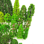 Buy now Tazimi 60 Pieces Model Trees 1.36-6 inch Mixed Model Tree Train Scenery Architecture Trees Fake Trees for DIY Crafts, Building Model, Scenery Landscape Natural Green at indiglob india