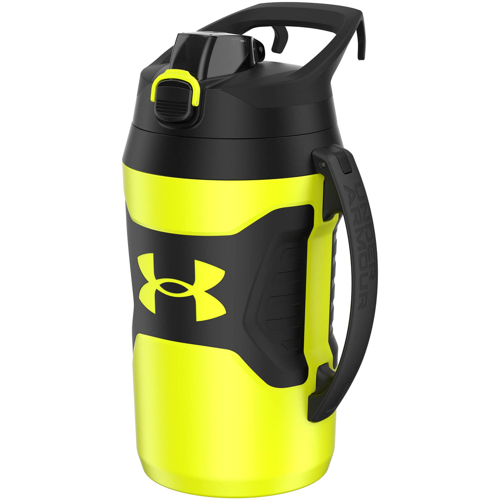 Buy now Under Armour Half Gallon Water Bottle Insulated, 64oz Insulated Water Bottle with Handle, Fence Hook, Leak Resistant, for Baseball, Football & More, Academy/Black at indiglob india