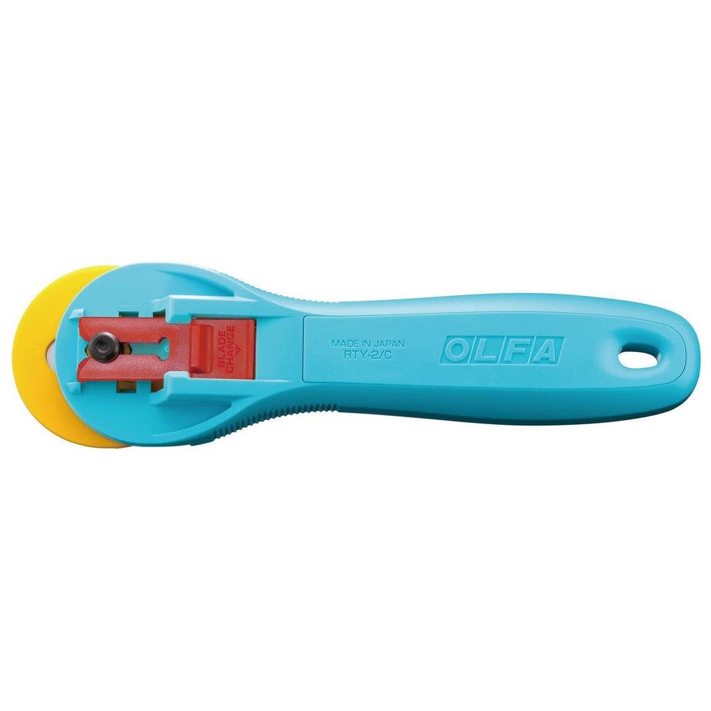 OLFA 45mm Quick-Change Rotary Cutter (RTY-2/C) - Tungsten Blade, Aqua