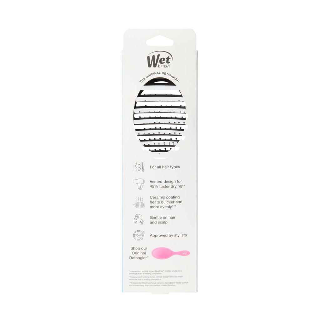 Wet Brush Ceramic Speed Dry Detangler, Black, Vented Blow-Dry Hair Brush | Soft HeatFlex Bristles, Up to 45% Faster Drying with Less Breakage, Smooth Shine & Easy Styling for All Hair Types