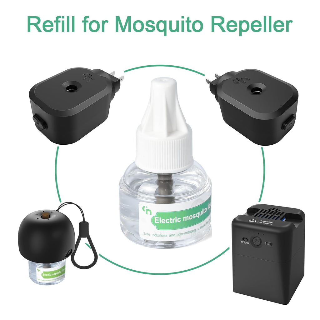 Mosquito Repellent Refills for Outdoor Indoor, Includes 2-Pack 280 Hr Repellent Refill with 20’ Mosquito Protection Zone, Highly Effective, Long Lasting, DEET-Free, No Spray