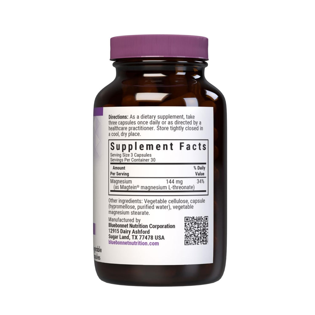 Bluebonnet Nutrition Magtein Magnesium L-Threonate, 90 Vegetable Capsules