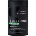 Sports Research® Berberine 1000mg, 60 Veggie Capsules | Herbal Ayurvedic Metabolic Health Support | Vegan Certified, Gluten-Free, Non-GMO - 30 Servings