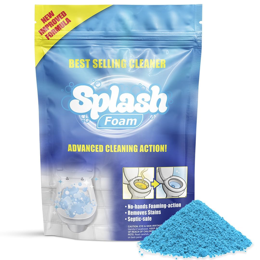 Splash Foam Toilet Cleaner - Self Activating Cleaning Powder for Toilet Bowl Cleaning