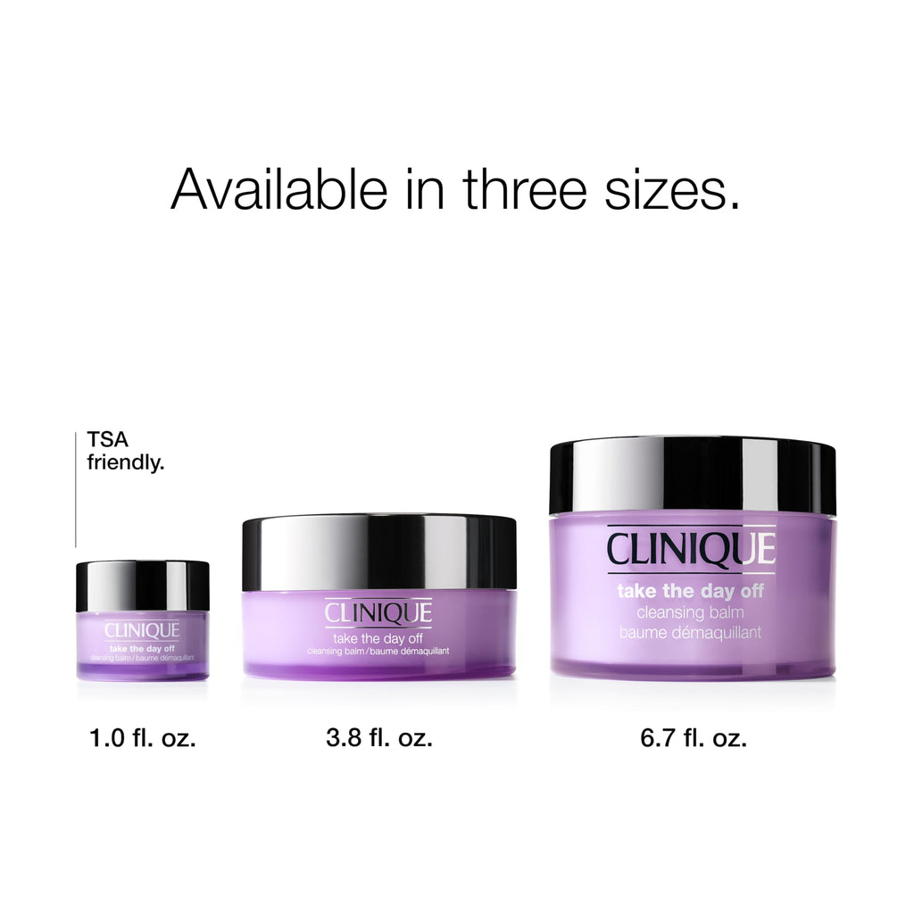 Clinique Take The Day Off Cleansing Balm Makeup Remover | Dissolves Face + Eye Makeup and Sunscreen | For All Skin Types