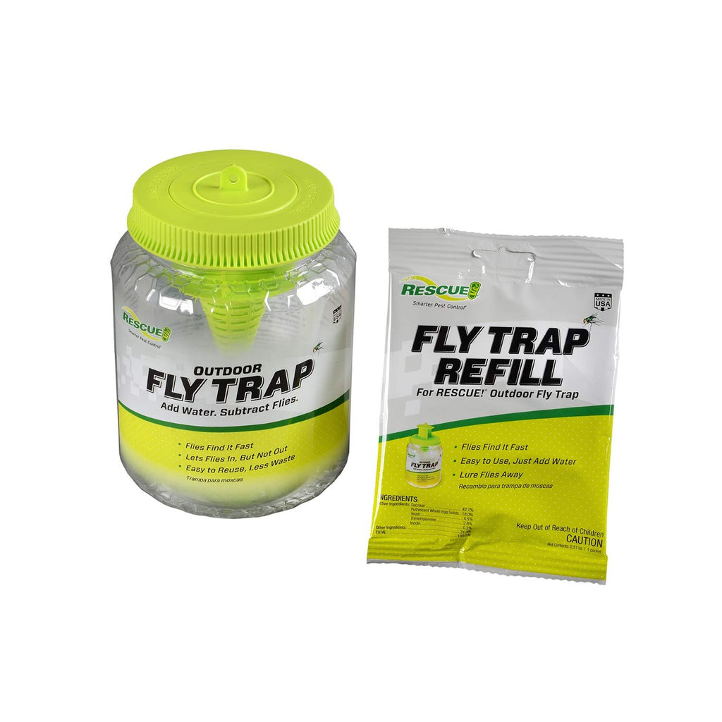 RESCUE! Outdoor Fly Trap - Reusable - 3 Traps