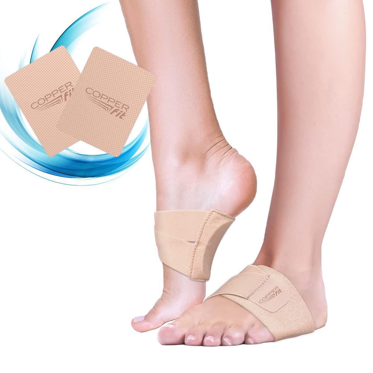 Buy now Copper Fit CFACBP Health Unisex Arch Relief Plus with Built-In Orthotic Support, Black Beige Relief at indiglob india