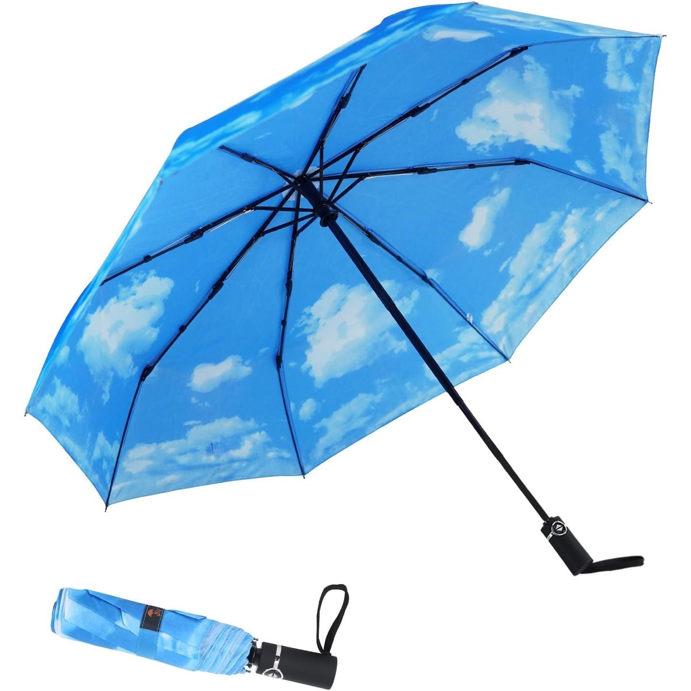 Buy now SY COMPACT Travel Umbrella Windproof Factory outlet Compact Automatic Umbrellas for Rain Compact Small UV Sun Protection Umbrella Durable Waterproof Lightweight-Fits Backpack Car Purse blue at indiglob india
