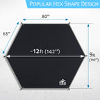 Waterproof Hammock Rain Fly [12ft x 9ft] - Portable Large Camping Tarp - Premium Lightweight Ripstop Nylon Cover - Fast Set Up + Accessories - A Camping Gear Essential! 12x9 ft HEX Shape