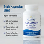 Nordic Naturals Magnesium Complex, 225 mg, Non-GMO, Vegan - 90 Capsules | Multi-form magnesium complex for enhanced absorption. Supports brain, heart, mood, energy & muscle relaxation. 30 servings.
