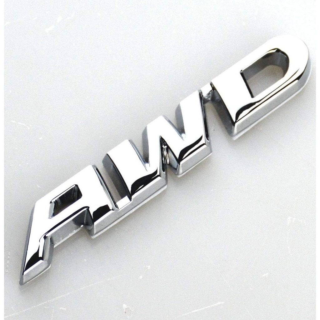 Buy now EmbRoom AWD Emblem, 3D Metal Tailgate Side Sticker Badge Replacement For 4x4 All Wheel Drive SUV Off Road (Chrome) at indiglob india