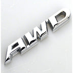 Buy now EmbRoom AWD Emblem, 3D Metal Tailgate Side Sticker Badge Replacement For 4x4 All Wheel Drive SUV Off Road (Chrome) at indiglob india