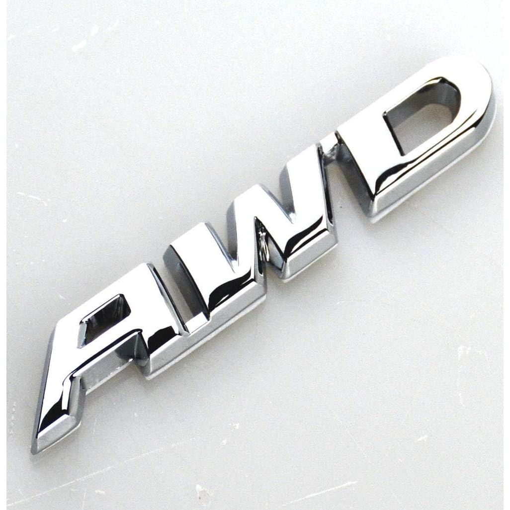 Buy now EmbRoom AWD Emblem, 3D Metal Tailgate Side Sticker Badge Replacement For 4x4 All Wheel Drive SUV Off Road (Chrome) at indiglob india