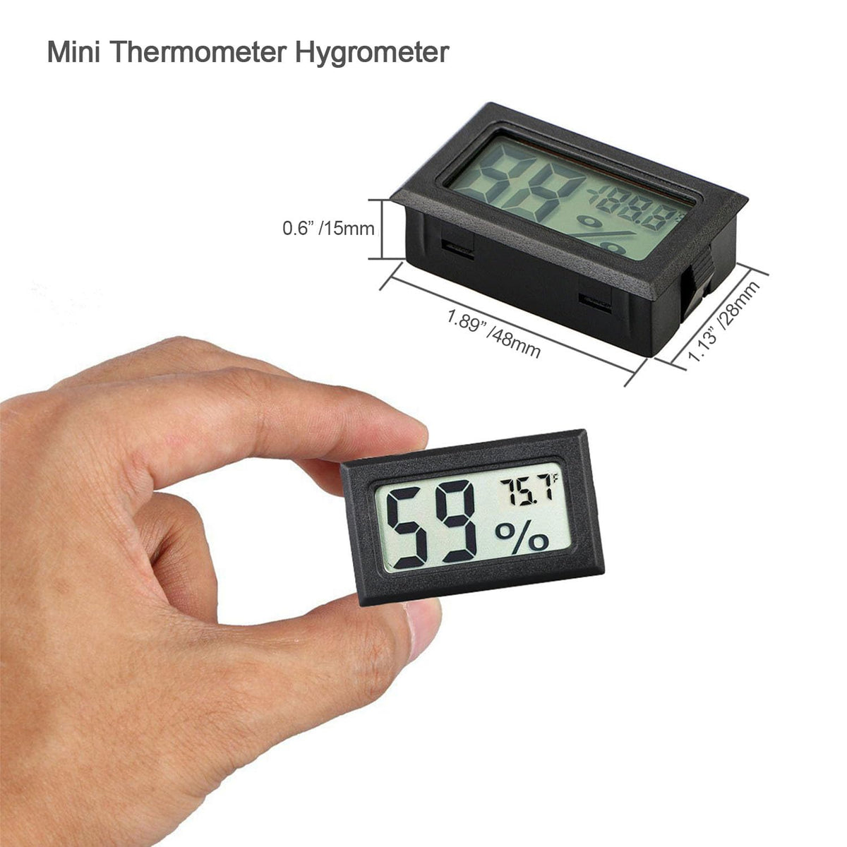 4-Pack Mini Indoor Temperature Humidity Meters Digital Gauge