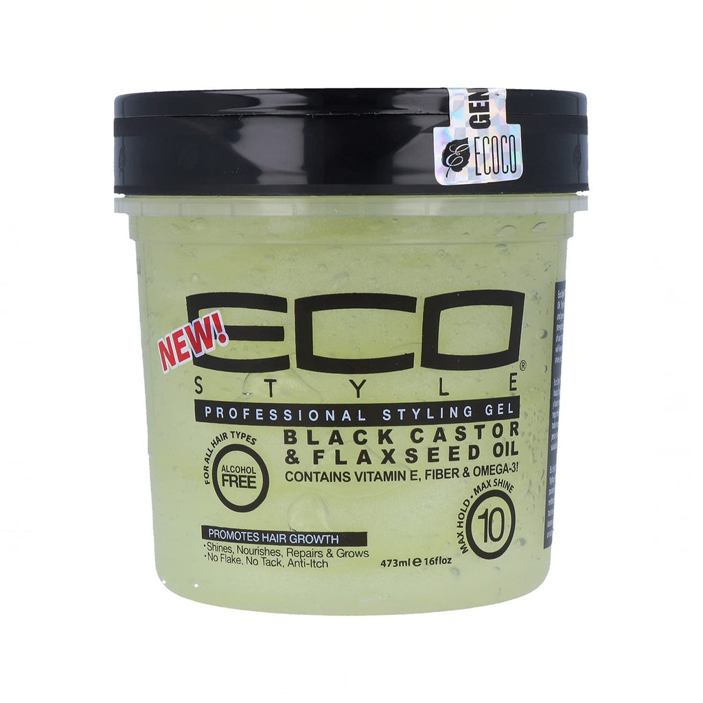 Buy now Eco Style Ecoco Gel - Black Castor Flaxseed Oil - Long Lasting Shine - Nourishes And Repairs Damaged Hair - Promotes Healthy Scalp - Provides Superior And Weightless Hold - Effortless Style - 16 Oz at indiglob india