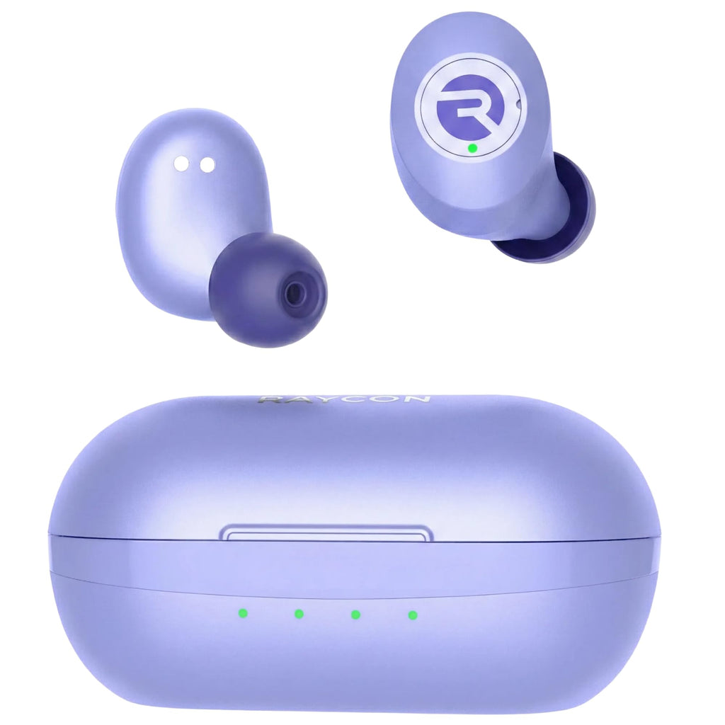 Buy now Raycon Everyday Classic Bluetooth Wireless Earbuds + Microphone with Active Noise Canceling, Sweat & Water-Resistant Earphones, Ear Buds Wireless Bluetooth 32 Hours Playtime (Rose Gold) Purple at indiglob india