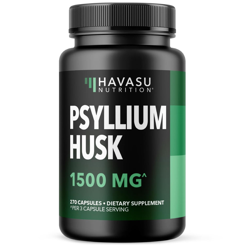Vegan Psyllium Husk Fiber Capsules, GLP-1 Nutritional Support, 270 Pills