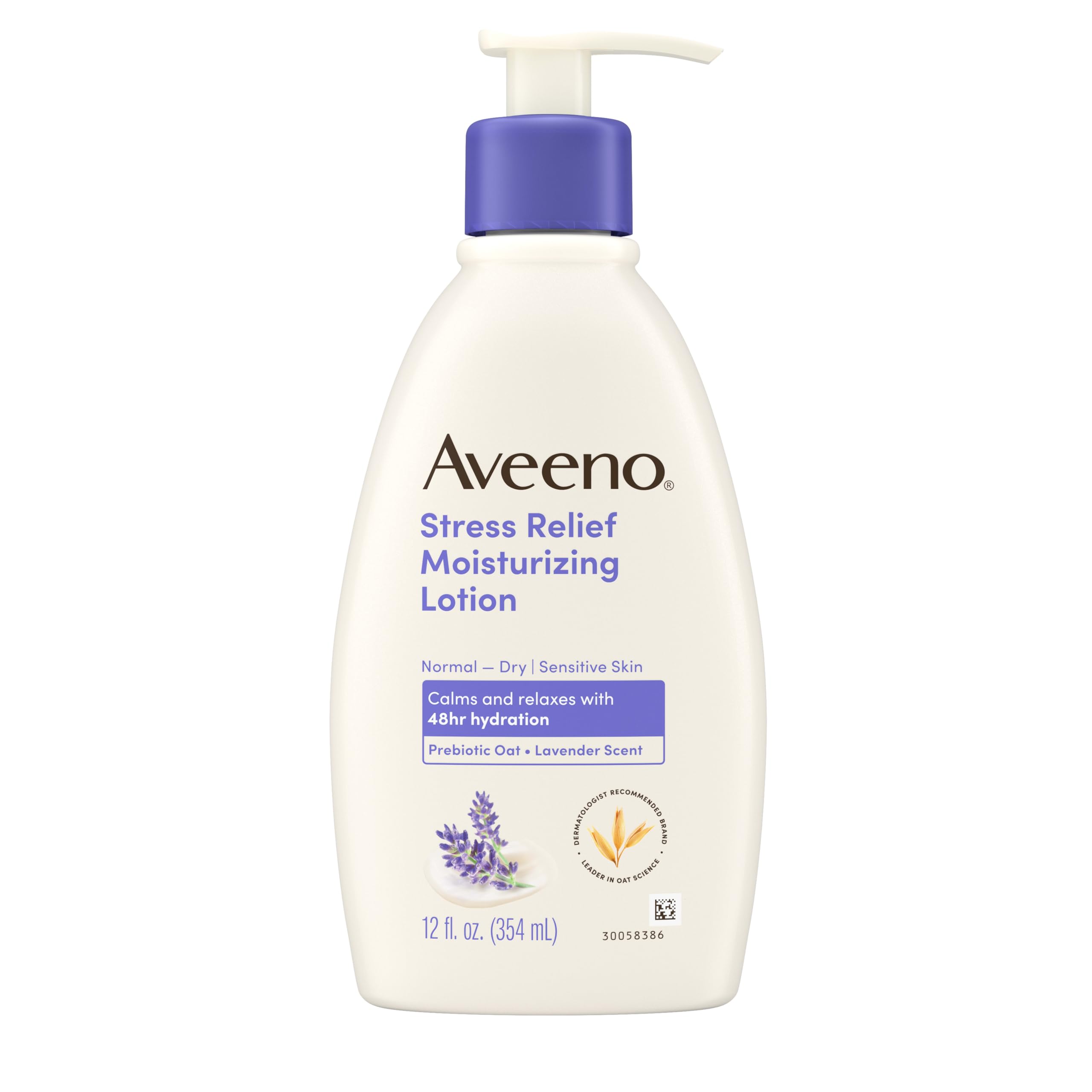 Aveeno Stress Relief Moisturizing Lotion, 12 Fl. Oz (Pack of 4)