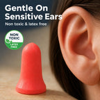 The Ear Buddy Premium Soft Foam Ear Plugs for Sleeping Noise Cancelling, Hearing Protection Earplugs for Shooting Range, Concerts, Work & Travel, Noise Reduction Rating 32 Decibels, 50 Pairs