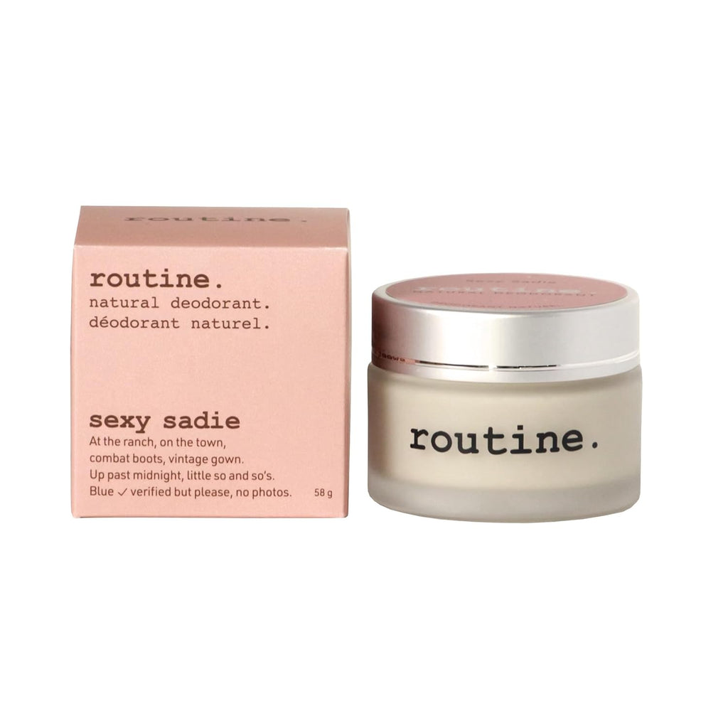 Buy now Routine. Natural and Aluminum Free Deodorant (2 Fluid Oz.) for Women and Men | Sexy Sadie No Beeswax Vegan Formula | Patchouli, Ylang Ylang, Sweet Orange, Vanilla, and Champa (Cream Jar Formula) at indiglob india