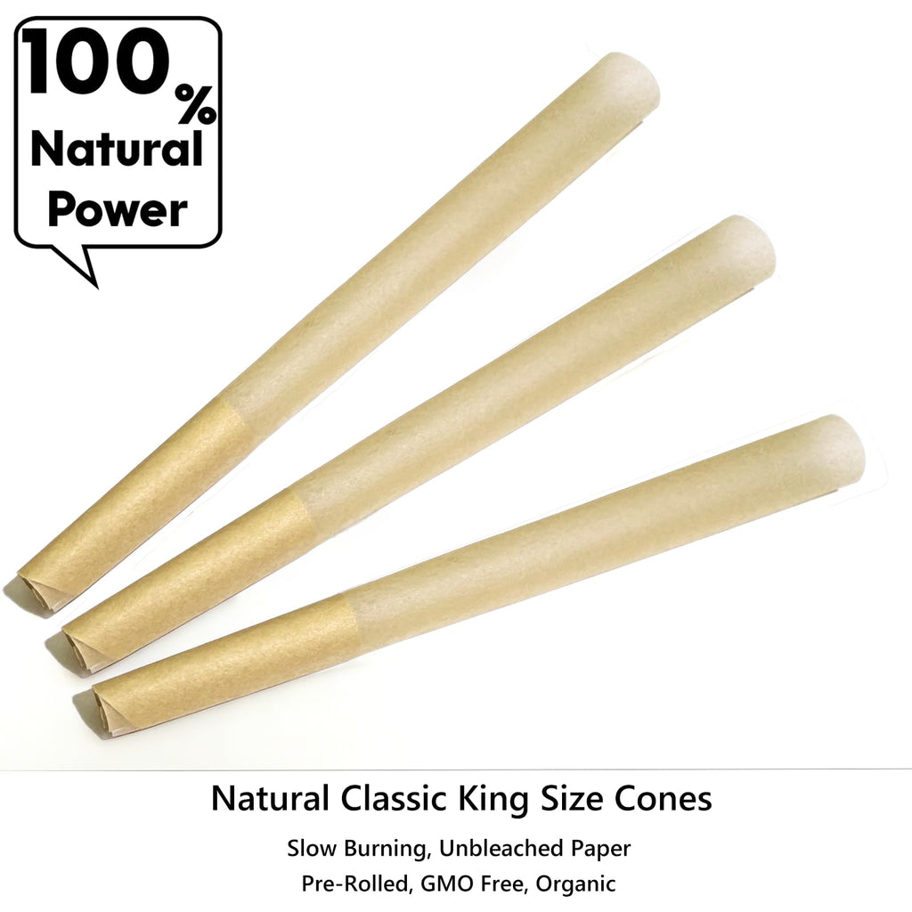 200 PACK Cones Rolling Paper | King Size | 108mm | Pre Rolled Cones with Paper Loader and Packing Sticks