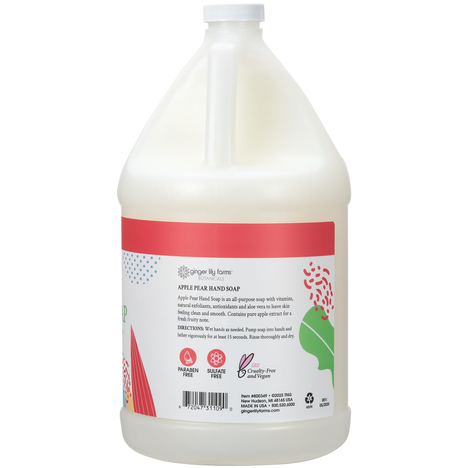 Buy now Ginger Lily Farms Botanicals All-Purpose Liquid Hand Soap Refill, 100% Vegan & Cruelty-Free, Apple Pear Scent, 1 Gallon (128 fl. oz.) at indiglob india