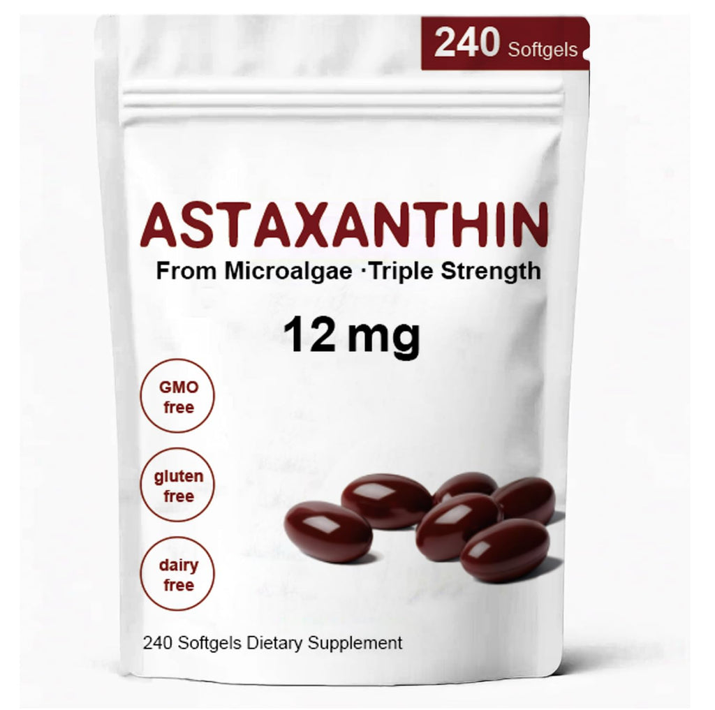 Astaxanthin 12mg Antioxidant Supplements, 240 Softgels