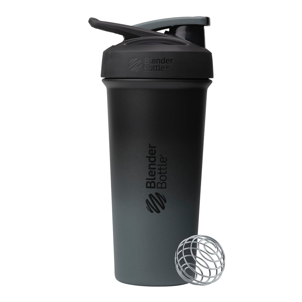 BlenderBottle Sport Sleek Stainless Steel Shaker Bottle 25 oz Black