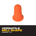 DEWALT Bell Shaped Foam Earplugs NRR 33 - Made in USA - Resealable 50 Pack
