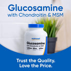 Nutricost Glucosamine 1800mg with Chondroitin & MSM, 240 Tablets, GMO-Free | 120 Servings, Gluten Free