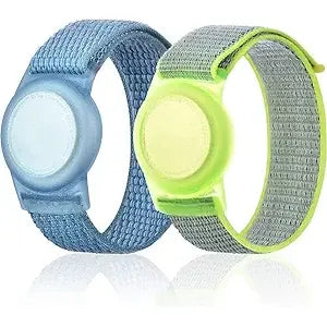 Buy now Kids Wristband Compatible with Apple AirTag, Protective Case for Air Tag GPS Tracker Holder with Nylon Bracelet, Adjustable Anti Lost Watch Band for Toddler Child Elder(Rainbow A) lanlv at indiglob india