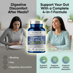 4-in-1 Gut Health Support – Prebiotics + Probiotics + Postbiotics + Digestive Enzymes for Women and Men – DE111 Spore Probiotic for Digestive Support & Bloating – Non-GMO – 60 Veggie Capsules