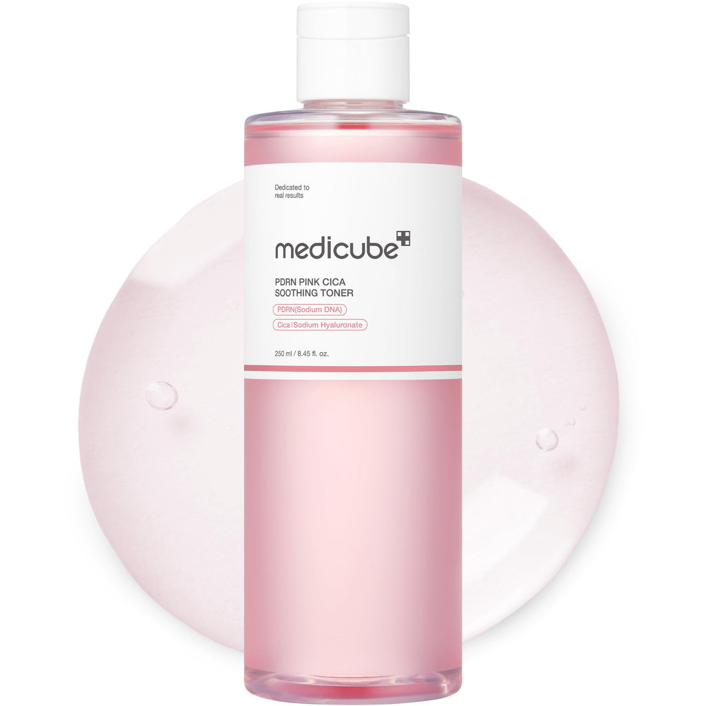 medicube PDRN Toner Rose PDRN Peptide Toner | Lightweight & Watery Toner with Rose PDRN, Peptides, Niacinamide - For Soothing & Calming, Korean Skincare, 8.45 fl.oz