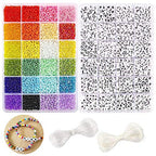 Buy now DICOBD Bracelet Making Kit, 12000pcs 3mm 24 Color Glass Seed Beads Kit, Friendship Bracelet Kit with Black Letters, DIY Jewelry Making Supplies for Kids, Girls, Beginners, Birthday Gift at indiglob india