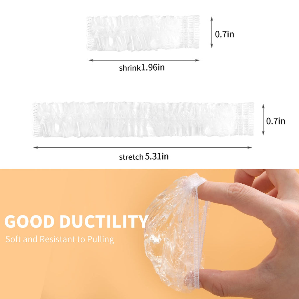 200 Pack Shower, Bathing,Ear Covers Clear Disposable Ear Protectors Waterproof Ear Covers for Hair Dye,Waterproof Plastic Ear Shower Caps