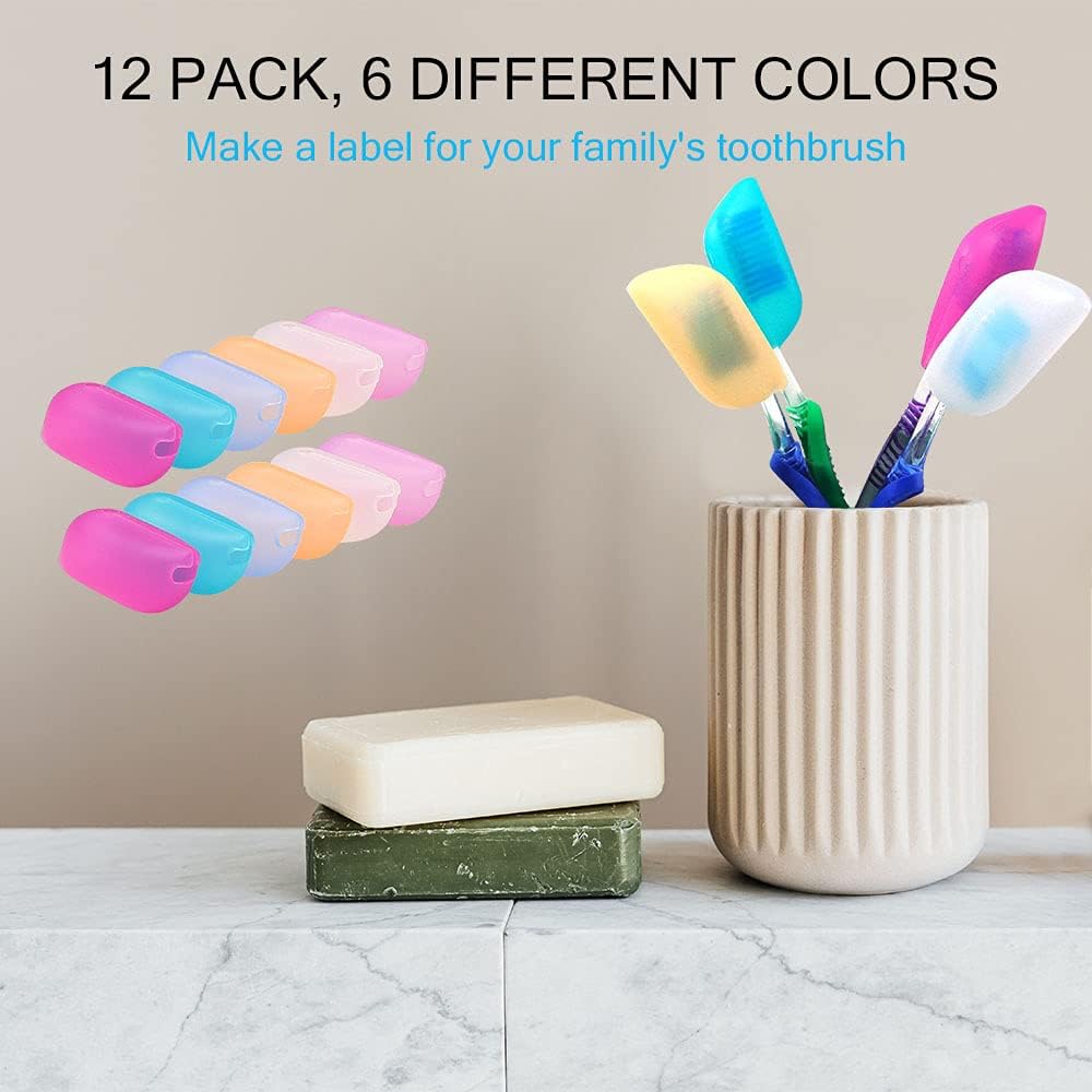 Buy now V-TOP Silicone Toothbrush Case Covers, 12 Pack Toothbrush Head Covers for Travel, Tooth Brush Covering for for Home and Outdoor at indiglob india